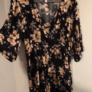 NW/out tag Target Black Floral Dress XL above knee